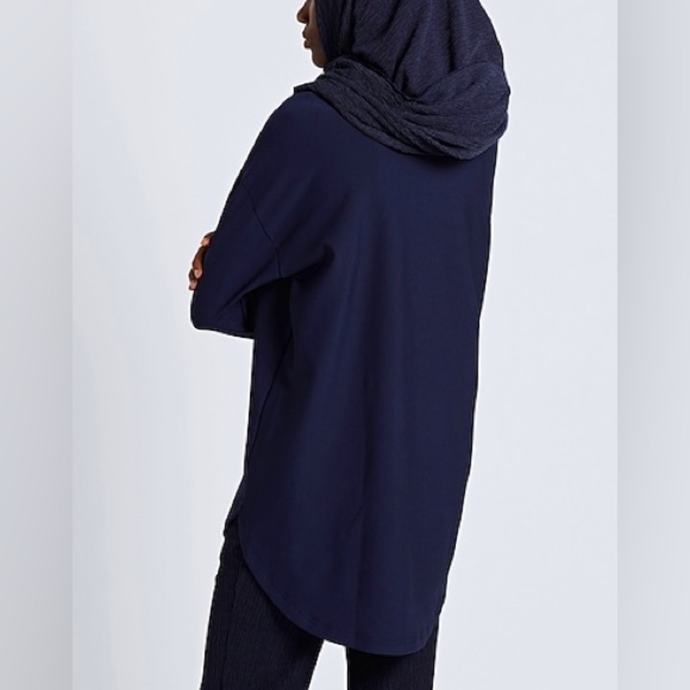 The Giving Movement Long Sleeve Turtleneck Shirt Ribbed Blue Size 2X Unisex EUC - Picture 2 of 10